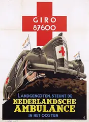 Monogram Ce, Nederlandsche Ambulance in het Oosten, 1941, poster