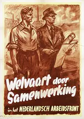 Cornelis Koekkoek, Welvaart door Samenwerking in het Nederlandsche Arbeidsfront, 1942, poster
