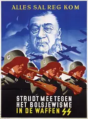 Initial S, Alles sal reg kom Strijdt mee in de Waffen SS, 1942, poster