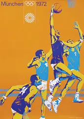 Max Mühlberger, Olympia München 1972 (basketball), 1971, poster
