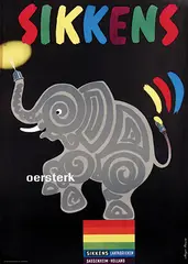Herbert Meyer Ricard, Sikkens Lakfabrieken Sassenheim-Holland oersterk, 1956, poster