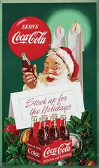 Haddon H. Sundblom, Serve Coca-Cola Stock up for the Holidays, poster