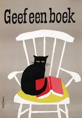 Kees Kelfkens, Geef een boek, 1958, poster