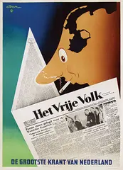 Coron, Het Vrije Volk, 1949, poster