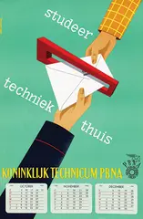 Joop Haffmans, Koninklijk Technicum PBNA studeer techniek thuis, 1953, poster