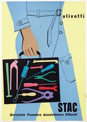 Giovanni Pintori, Olivetti Stac, 1953, poster