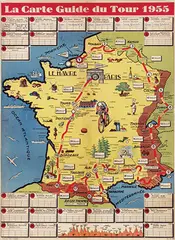 C. Brochard, La Carte Guide du Tour 1955, 1955, poster