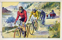 Monogram Tj, without text (cyclists in the Tour the France), poster