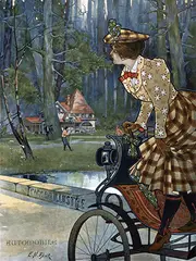 E.N. Blue, Figaro Illustree Tennis Automobile, poster
