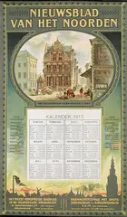 A.J. van Rooijen, Nieuwsblad van het Noorden Het Klein Poortje Groningen, 1916, poster