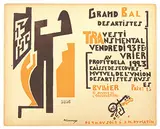 Michel F. Larionov, Grand Bal des Artistes, 1923, poster