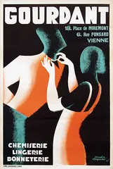 Doudrow Frapotat, Goudrant Vienne Chemiserie Lingerie Bonneterie, 1933, poster