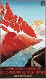 Roger Soubie, De Chamonix au Montenvers, 1982, poster
