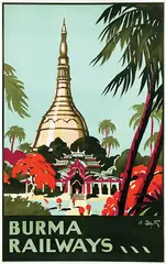 A. Blyth, Burma Railways, poster