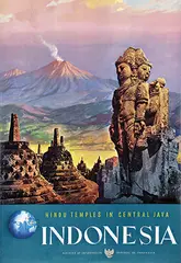 Indonesia Central Java, (Borobudur) by Victor J. Trip, poster, sold Jun 2016