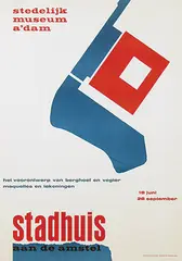 Wim Brusse, stadhuis aan de amstel, 1958, poster