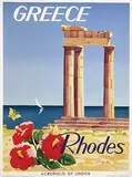 C. Neucia, Greece Rhodes, 1954, poster
