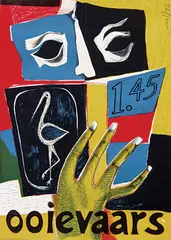 ooievaars by Dick Elffers, 1956, poster, sold Jun 2016