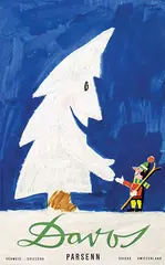 Davos by Herbert Leupin, 1958, poster, sold Jun 2016