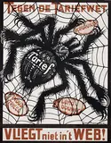 Louis Raemaekers, Tegen de Tariefwet Vliegt niet in't Web!, 1913, poster