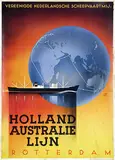 Jan Lavies, Holland Australie Lijn Rotterdam, poster