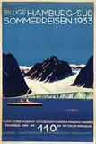 Johannes Ehlers, Hamburg-Süd Billige Sommerreisen, 1933, poster