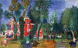 Paris musée national d'art moderne, le paddock à Deauville by Raoul Dufy, 1964, poster, sold Jun 2016