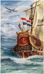 Joop H. van Heusden, KLM The Royal Dutchman Maintaining a Fine Tradition, 1955, poster