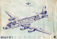 Joop H. van Heusden, KLM Douglas DC 4, poster