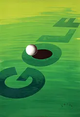 Golf by Munetsugu Satomi, 1943, poster, sold Jun 2016