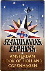 Fedde Weidema, NS Scandinavian Express, 1947, poster