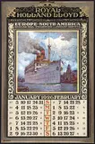 Albert Hemelman, Royal Holland Lloyd Europe-South-America calendar 1926, poster