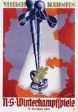 Heinrich C. Berann, Villach Kärnten N.S. Winterkampfspiele, 1939, poster