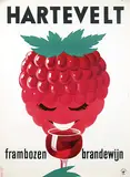 Frans Mettes, Hartevelt frambozen brandewijn, 1956, poster