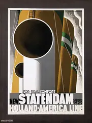 Cassandre, Holland-America Line New Statendam, 1928, poster
