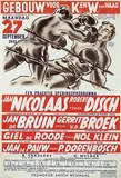 Gebouw voor K. en W. Den Haag openingsprogramma boksen by Advertising agency Jan Grijseels Jr., 1943, poster, sold Jun 2016