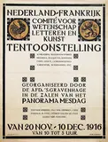 Huib M. Luns, Nederland-Frankrijk Tentoonstelling Panorama Mesdag Den Haag, 1916, poster