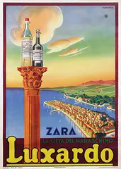 Giuseppe Raverta, Luxardo La citta' del Maraschino, 1937, poster