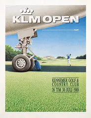 René Boin, KLM open Kennemer Golf & Country Club, 1989, poster