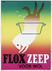 Flox zeep voor wol by Frits Stapel, poster, sold Dec 2015