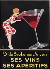 Aly, F.X. de Beukelaer-Anvers ses vins ses apéritifs, poster