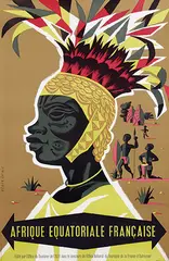 Alain Cornic, Afrique Equatoriale Française, 1958, poster