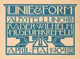 Jules Praetere, Linie & Form Ausstellung Krefeld, 1904, poster