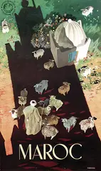 H. Delval, Maroc, poster