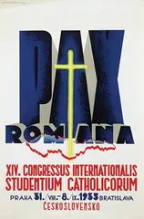 Cazdos, PAX Romana XIV. Congressus Int. Studentium Catholicorum, 1935, poster