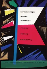 Henryk Tomaszewski, Representative artistic evening. Polish delegation of youth, 1957, poster