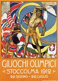 Olle Hjortzberg, Giuochi Olimpici Stoccolma, 1911, poster