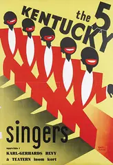 Rinaldo Myhrman, the 5 Kentucky singers, poster