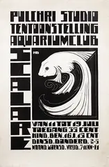 Monogram Hb, Pulchri Studio Scalare Tentoonstelling Aquariumclub, poster