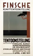 Finsche Kunsttentoonstelling, Stedelijk Museum Amsterdam by Paavo Leinonen, 1931, poster, sold Dec 2015